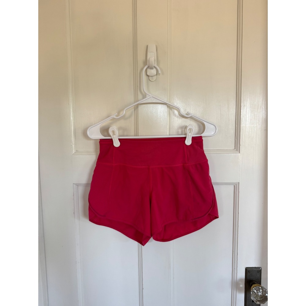 Lululemon bright pink running shorts Size 4